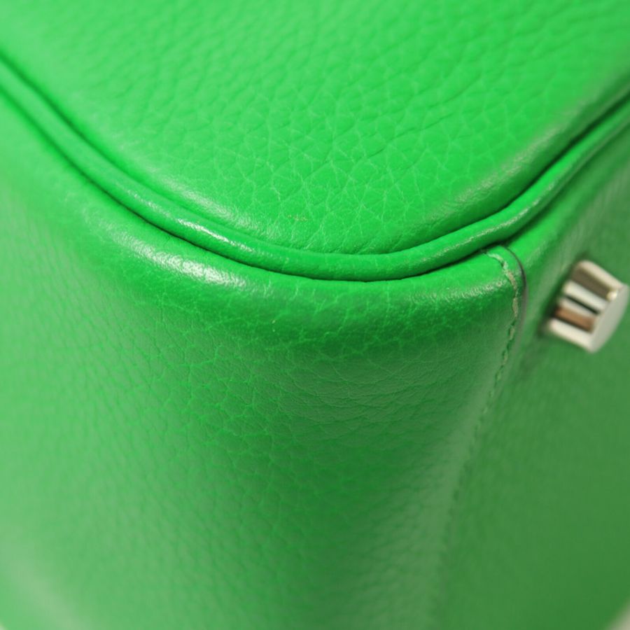 HERMES Clemence皮革Lindy 26手挽肩背兩用袋Bambou-6