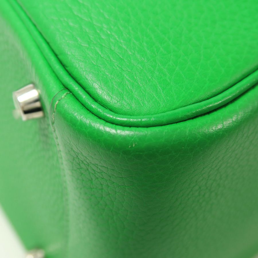 HERMES Clemence皮革Lindy 26手挽肩背兩用袋Bambou-7