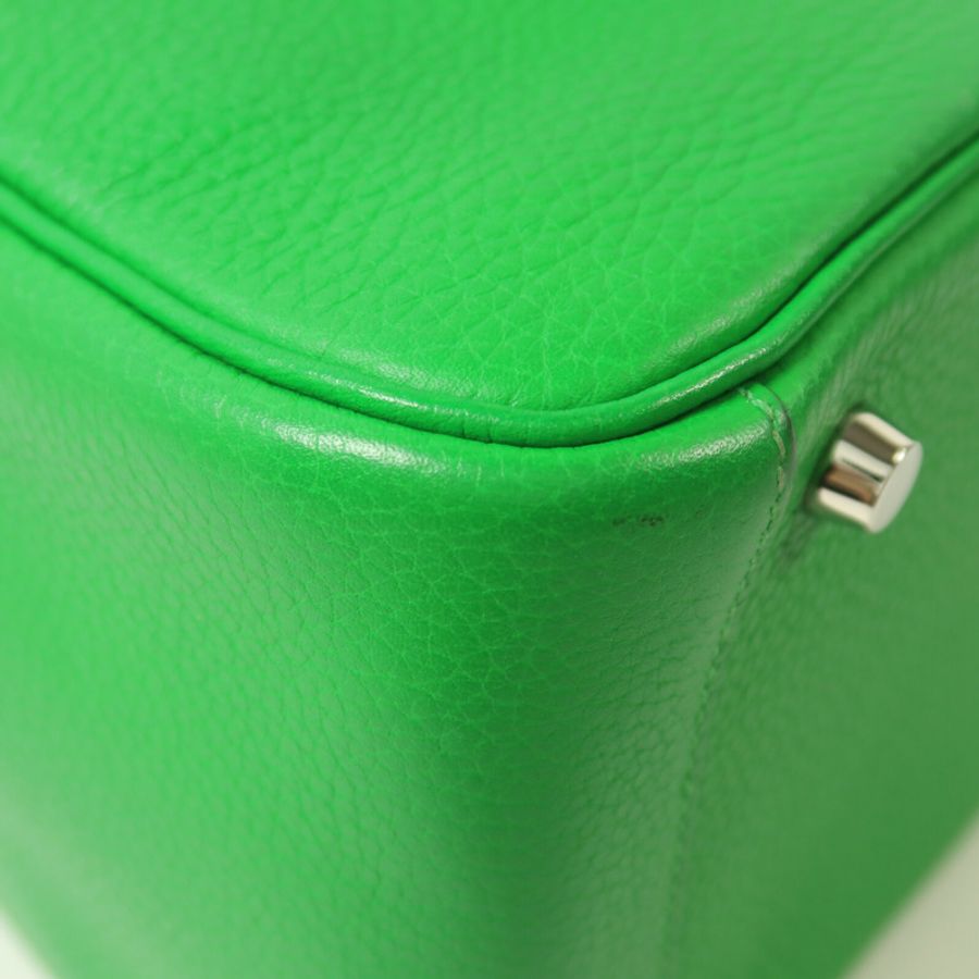 HERMES Clemence皮革Lindy 26手挽肩背兩用袋Bambou-8