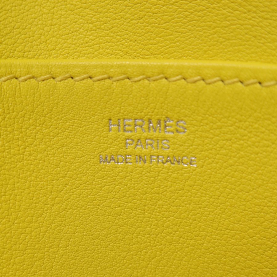 HERMES Swift皮革Mini Halzan手挽肩背兩用袋Lime-5