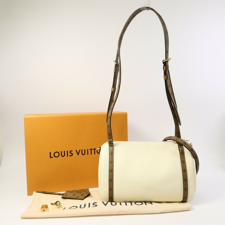 LOUIS VUITTON Monogram Reverse/皮革Express PM手挽肩背兩用袋-9