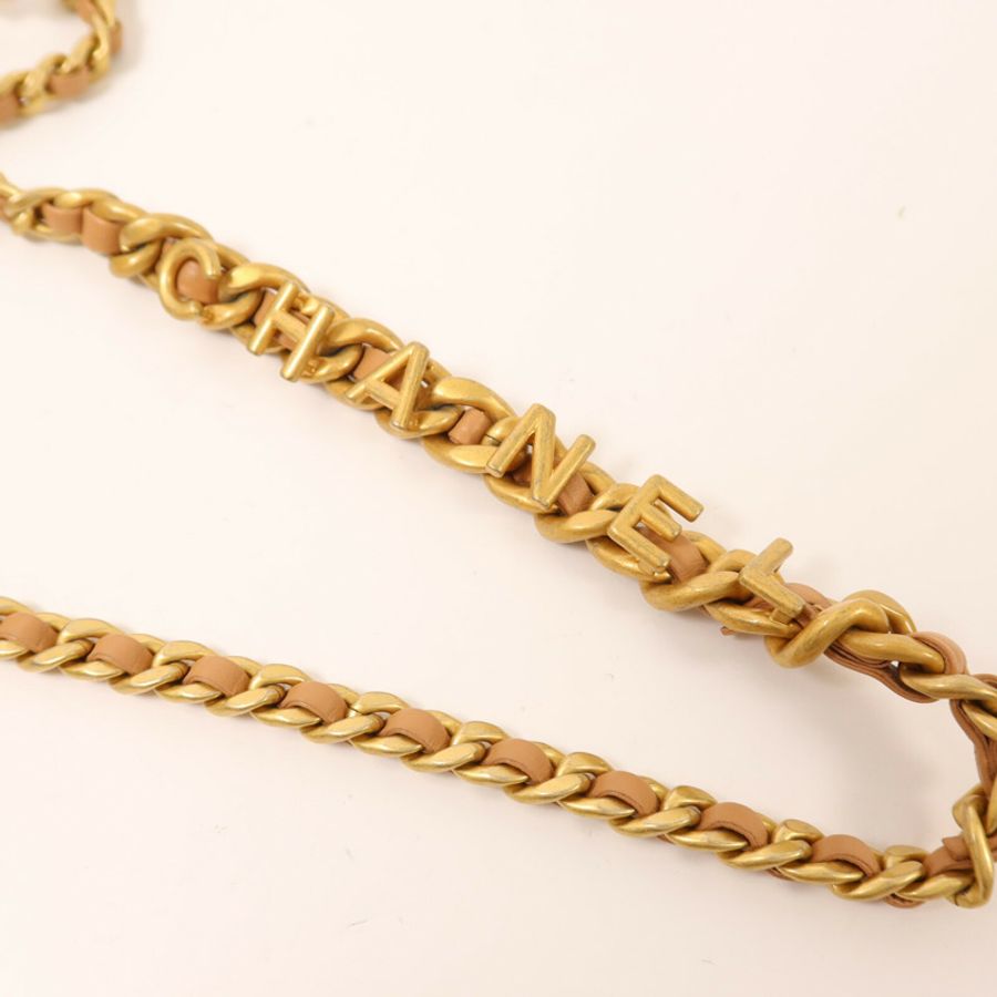 CHANEL 羊皮皮革Chain Shoulder鏈帶肩背袋-8