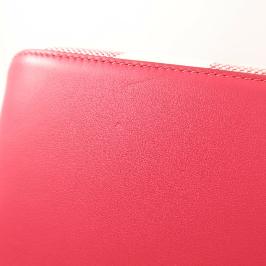 HERMES 帆布Biais 40手挽袋Framboise-14