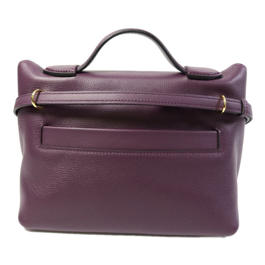 HERMES Evercolor皮革24/24 Mini手挽肩背兩用袋Cassis/Rouge Grenade-2