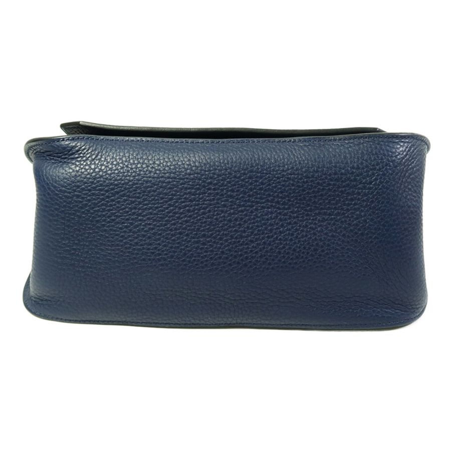 HERMES Clemence皮革Jypsiere 28肩背袋Bleu Saphir-3