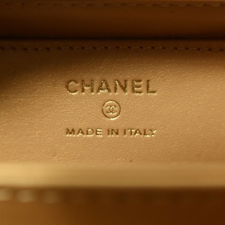 CHANEL 羊皮皮革Mini Vanity Case鏈帶肩背袋-5