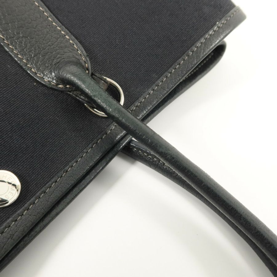 HERMES 帆布Garden Party PM手挽肩背兩用袋Noir-15