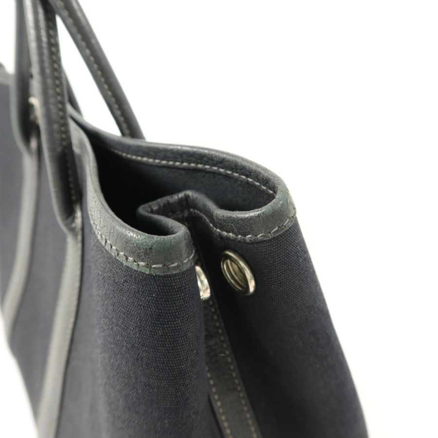 HERMES 帆布Garden Party PM手挽肩背兩用袋Noir-17