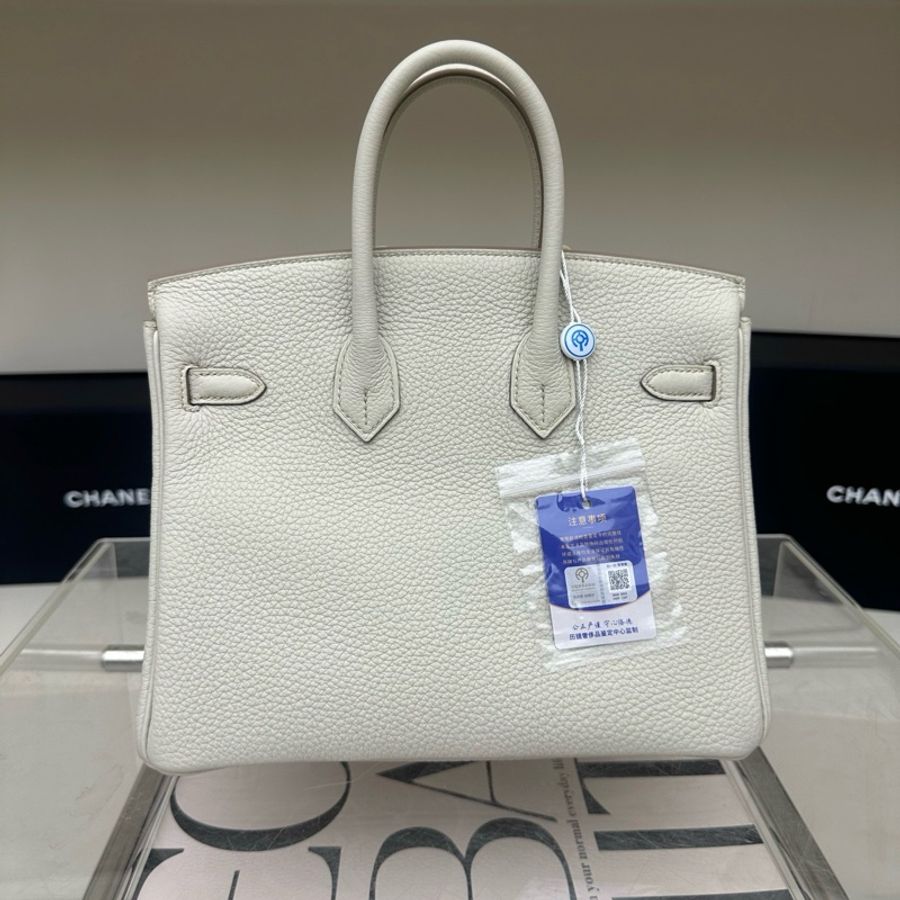 🔥【99新】🆕愛馬仕hermes birkin25 冰川白金扣u刻  22年票 ❤️正品保障-2