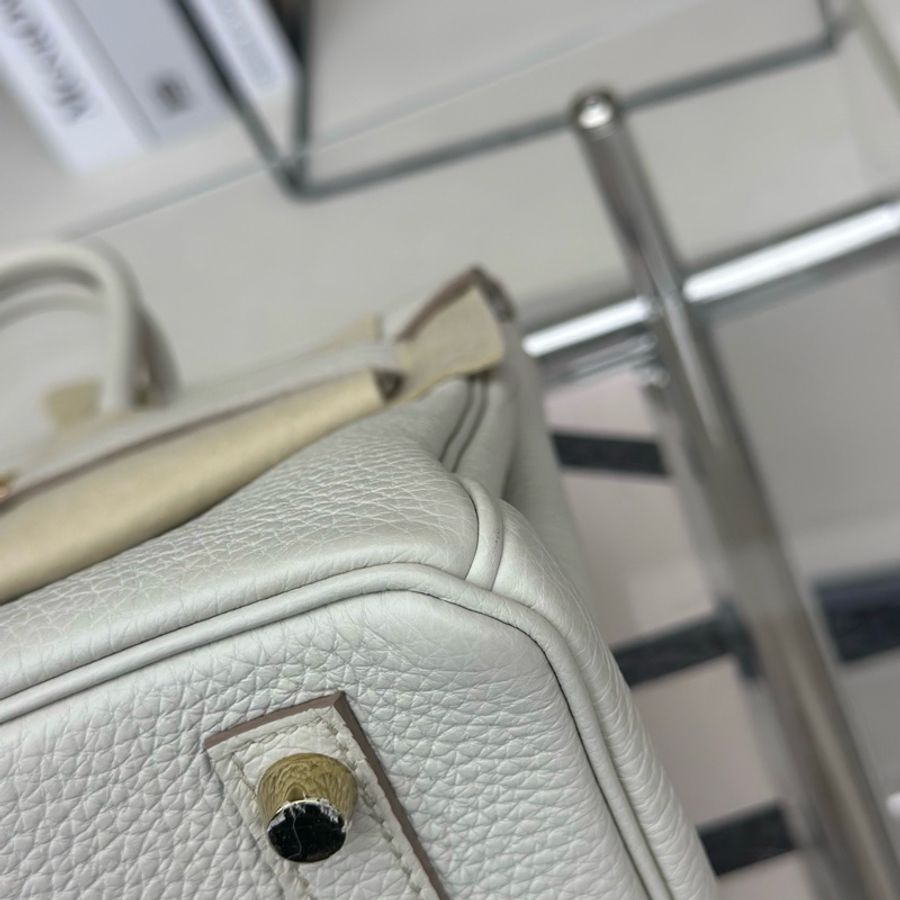 🔥【99新】🆕愛馬仕hermes birkin25 冰川白金扣u刻  22年票 ❤️正品保障-6