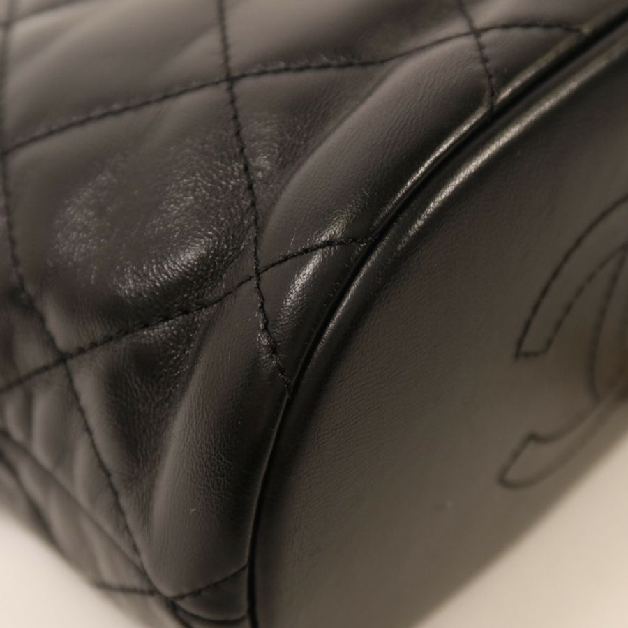 CHANEL 羊皮皮革Chain Shoulder Bucket鏈帶手挽肩背兩用袋-12