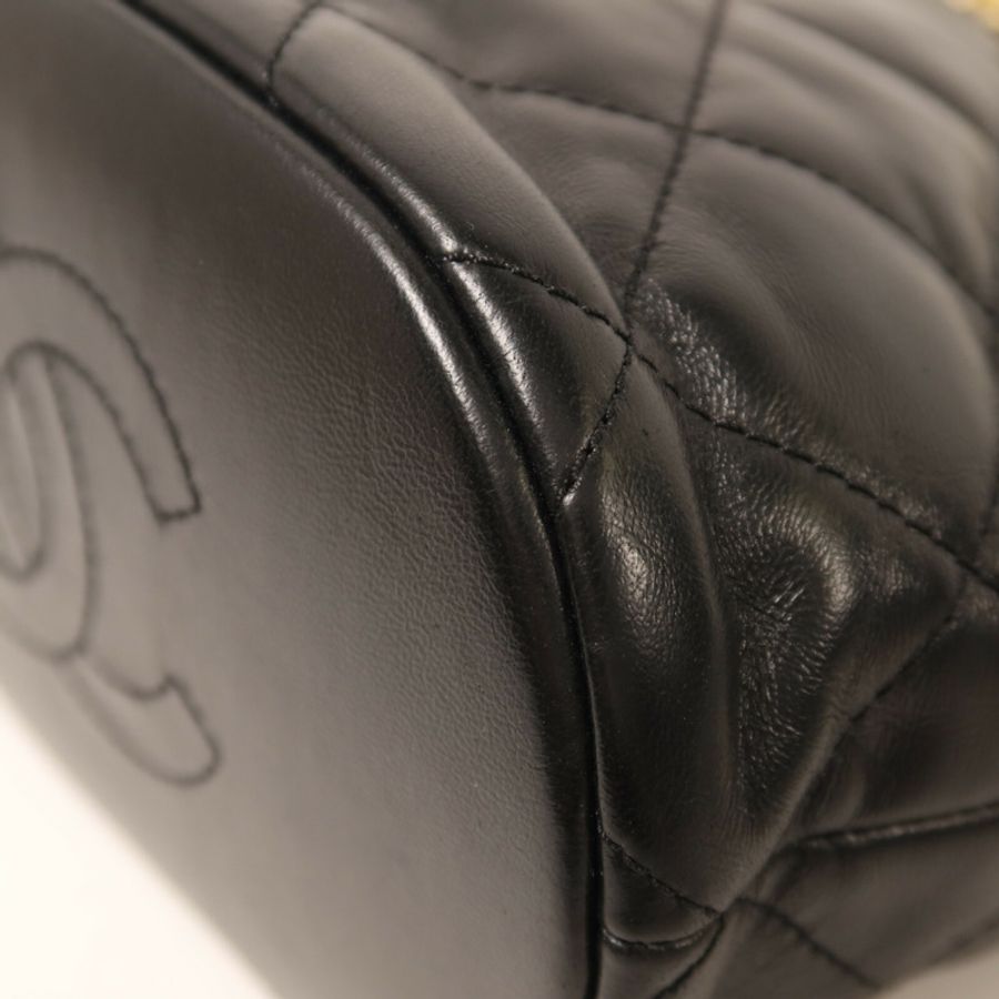 CHANEL 羊皮皮革Chain Shoulder Bucket鏈帶手挽肩背兩用袋-13