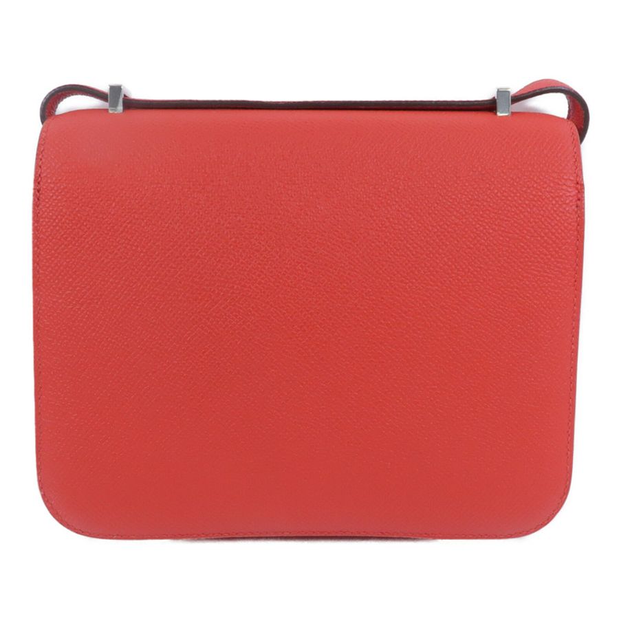 HERMES Epsom皮革Constance Mini肩背袋Rouge Tomate-1