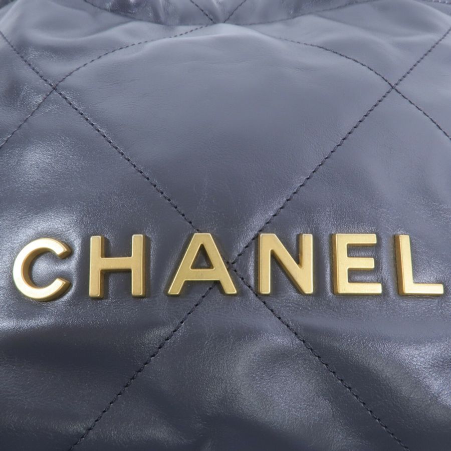 CHANEL 牛皮皮革Chanel 22 Mini鏈帶手挽肩背兩用袋-5