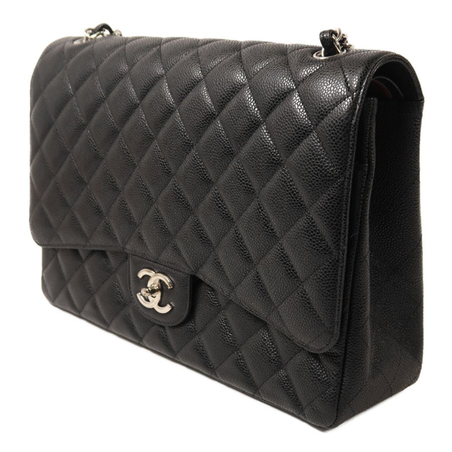 CHANEL 牛皮皮革Maxi Classic鏈帶肩背袋-2