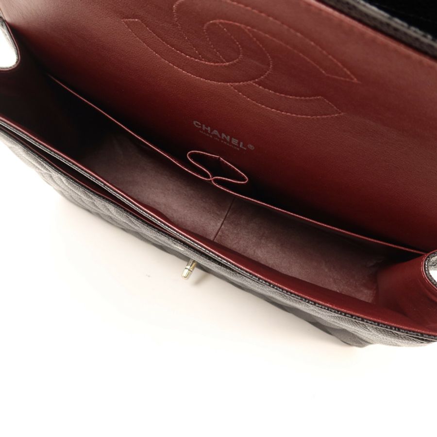CHANEL 牛皮皮革Maxi Classic鏈帶肩背袋-5