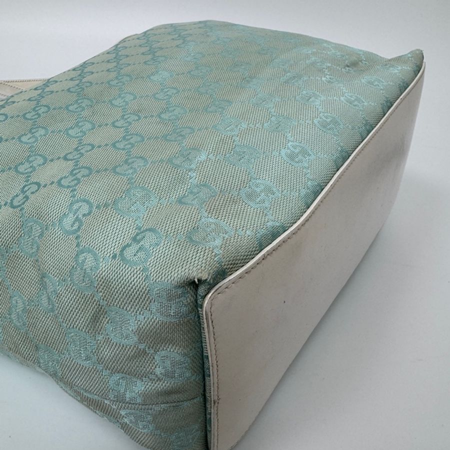 【赫蒂國際精品】 Gucci GG 帆布托特包 薄荷綠 vintage 中古 二手 手提包 肩背包-11