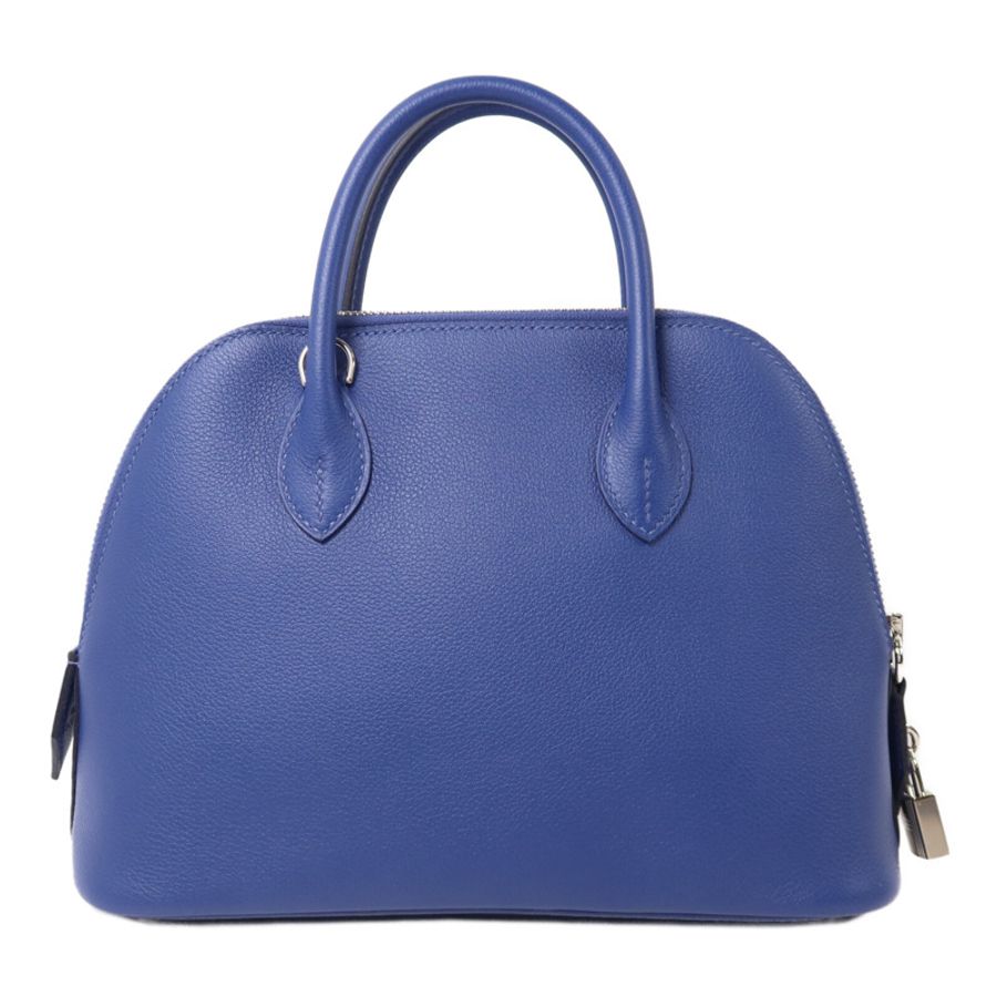 HERMES Evercolor皮革Bolide 25手挽肩背兩用袋Bleu Saphir/Cassis-1