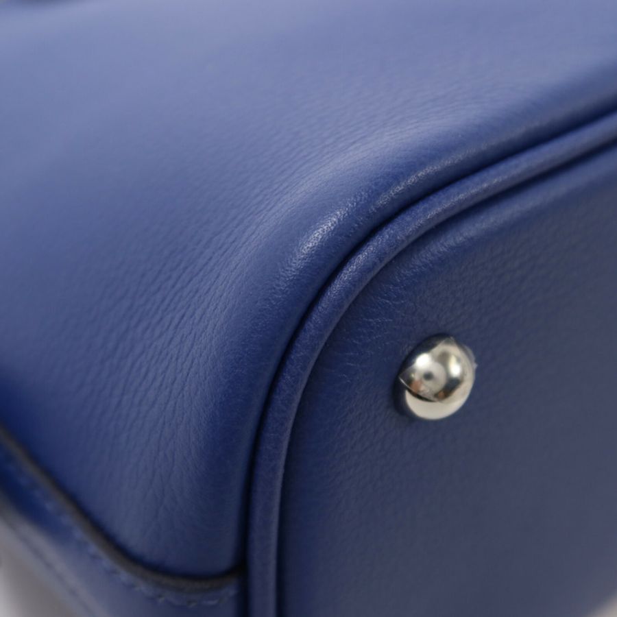 HERMES Evercolor皮革Bolide 25手挽肩背兩用袋Bleu Saphir/Cassis-12