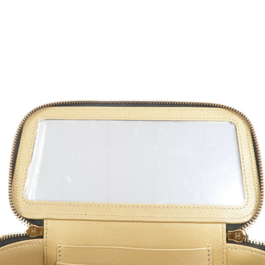 CHANEL 羊皮皮革Vanity Case With Gold Ball鏈帶手挽肩背兩用袋-8