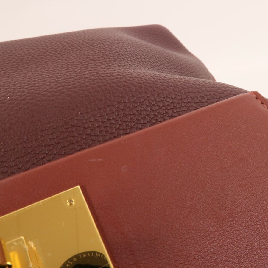 HERMES Clemence皮革24/24 29cm手挽肩背兩用袋Red/Rouge H-16