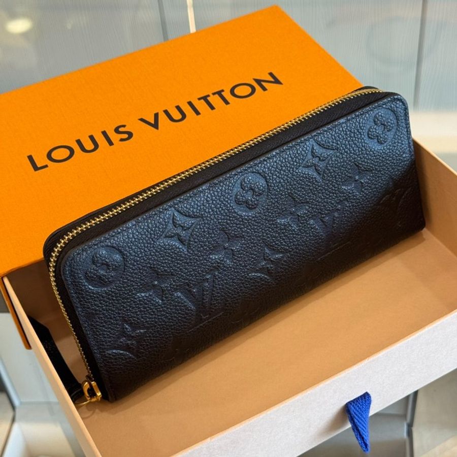 *SHIHNA名牌精品* LV M60171 Clemence 經典花紋全皮革壓紋拉鍊長夾-3