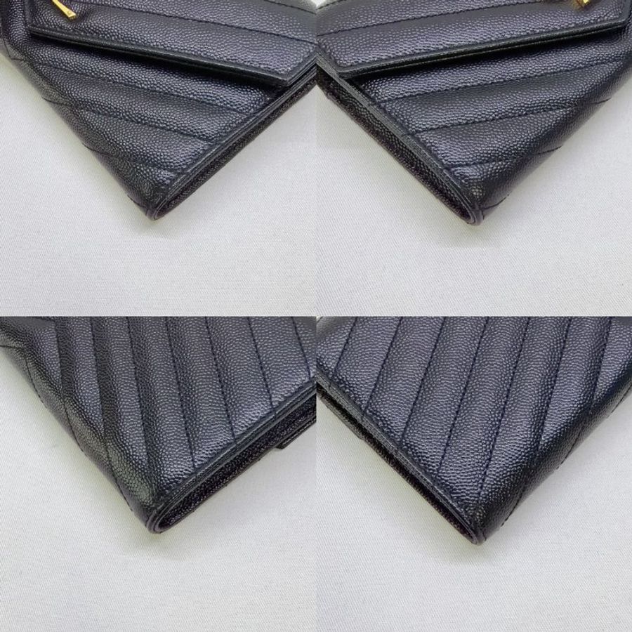 YSL 荔枝皮信封翻蓋長夾-9