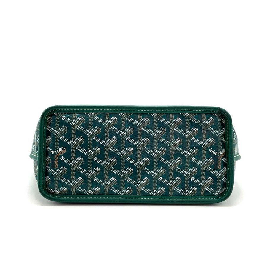 ✨99新🆕GOYARD 戈雅 mini Tote包購物袋單肩手提包 綠色 22年編碼 ❤️最洋氣的綠色老花 輕便能裝超實用的一隻 正品❤️-4