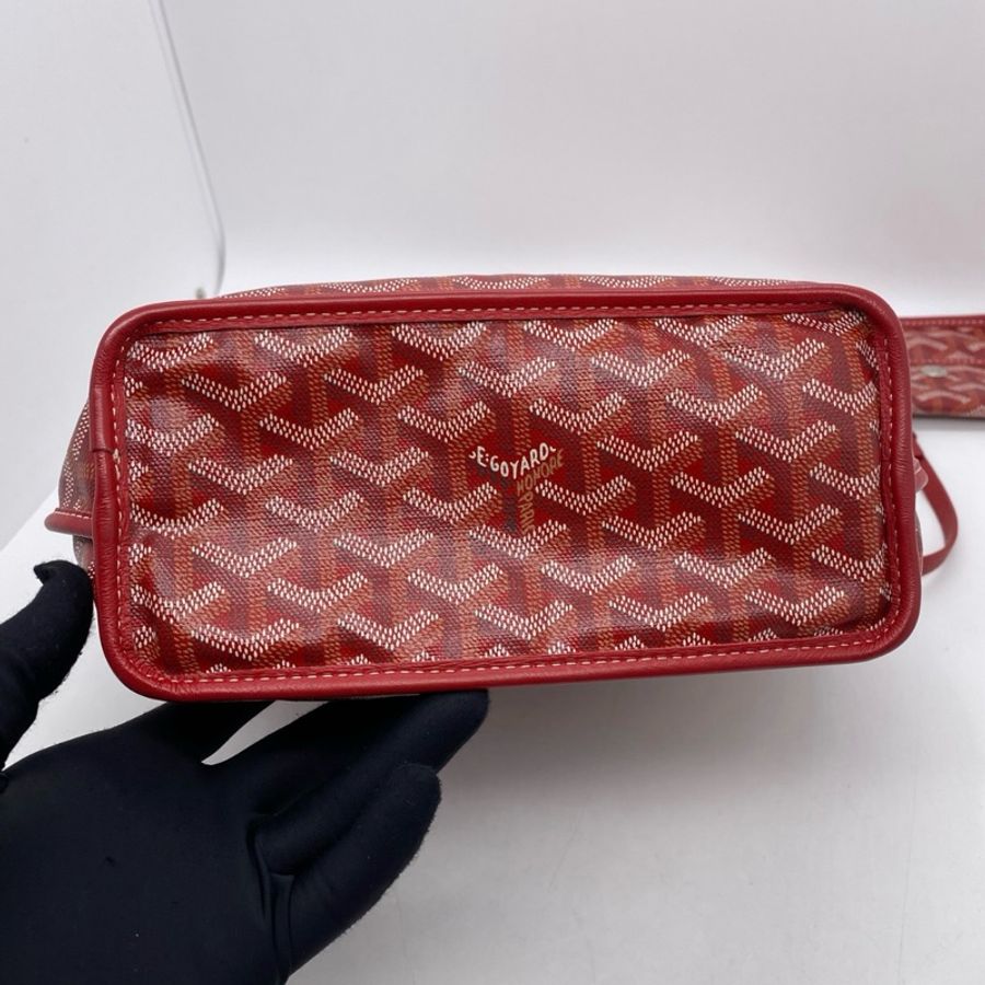 ✨26年5月票！全新💚Goyard/戈雅mini Tote 大紅色迷你雙面托特包肩背包 💛正品保障-4