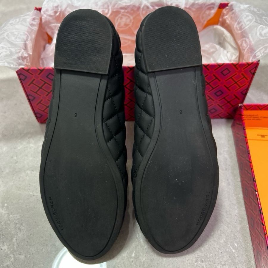 Tory Burch Minnie Quilted Ballet Flats 絎縫平底鞋 (黑色)-4