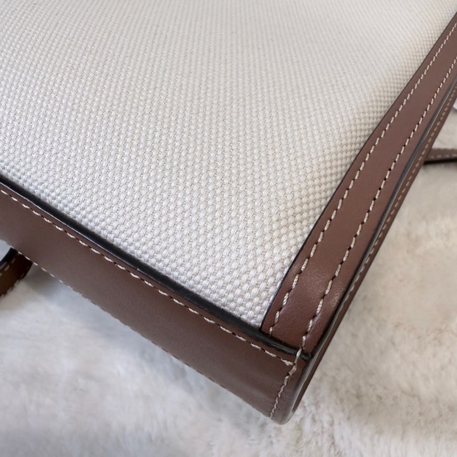 BURBERRY✨8031746 POCKET雙色帆布郵差包斜背包手提包-9
