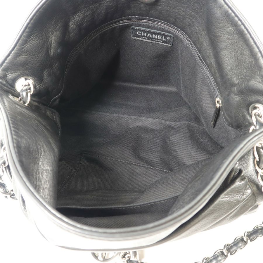 CHANEL 羊皮皮革Chain Shoulder鏈帶肩背袋-4