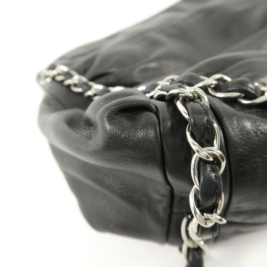CHANEL 羊皮皮革Chain Shoulder鏈帶肩背袋-14