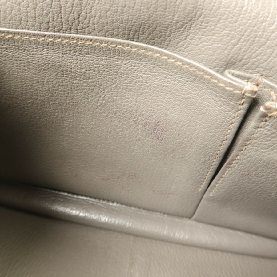 HERMES Clemence皮革Jypsiere 31肩背袋Etain-16