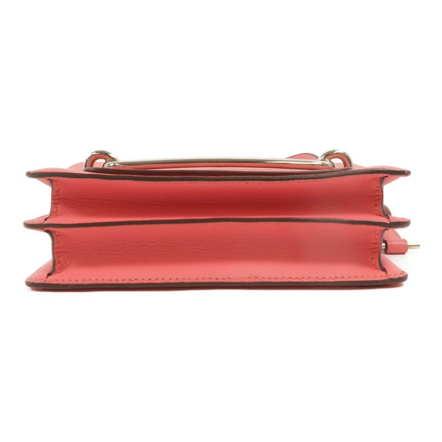 HERMES Evercolor皮革Roulis Mini肩背袋Rose Azalee-3