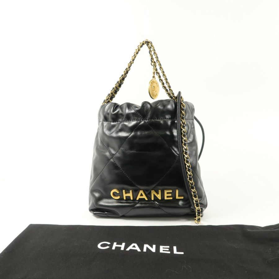 CHANEL 牛皮皮革Chanel 22 Mini手挽肩背兩用袋-8