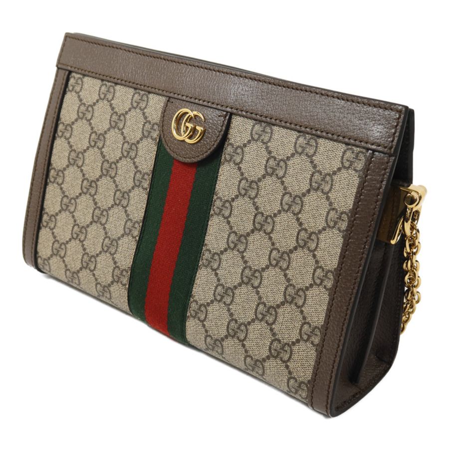 GUCCI 塗層帆布Ophidia GG鏈帶肩背袋-2
