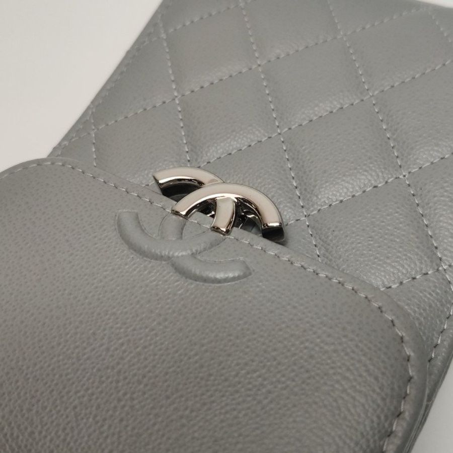 Chanel 牛皮純色字母logo斜背包單肩包-15