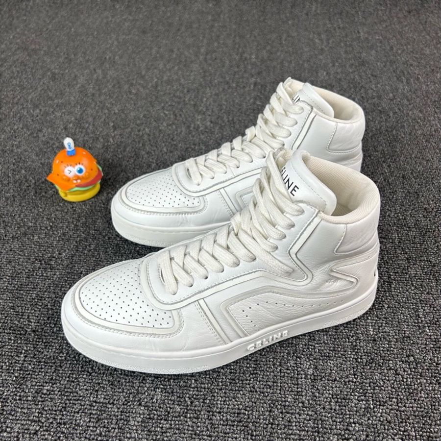 Celine 賽琳高幫小白鞋 尺碼:37 碼🧡-0