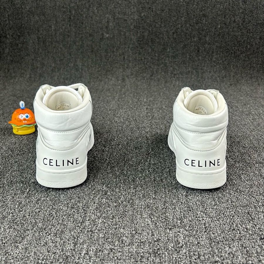 Celine 賽琳高幫小白鞋 尺碼:37 碼🧡-4