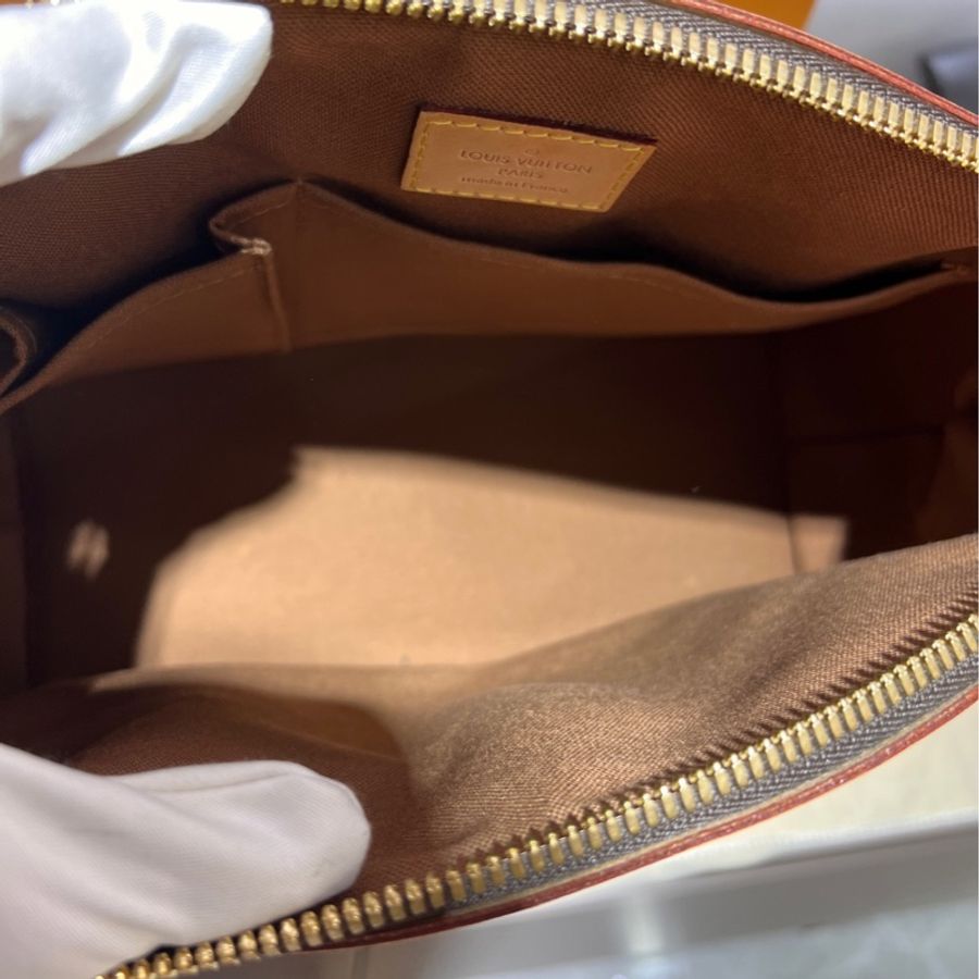 Lv 手提包 小號 老花餃子包-4