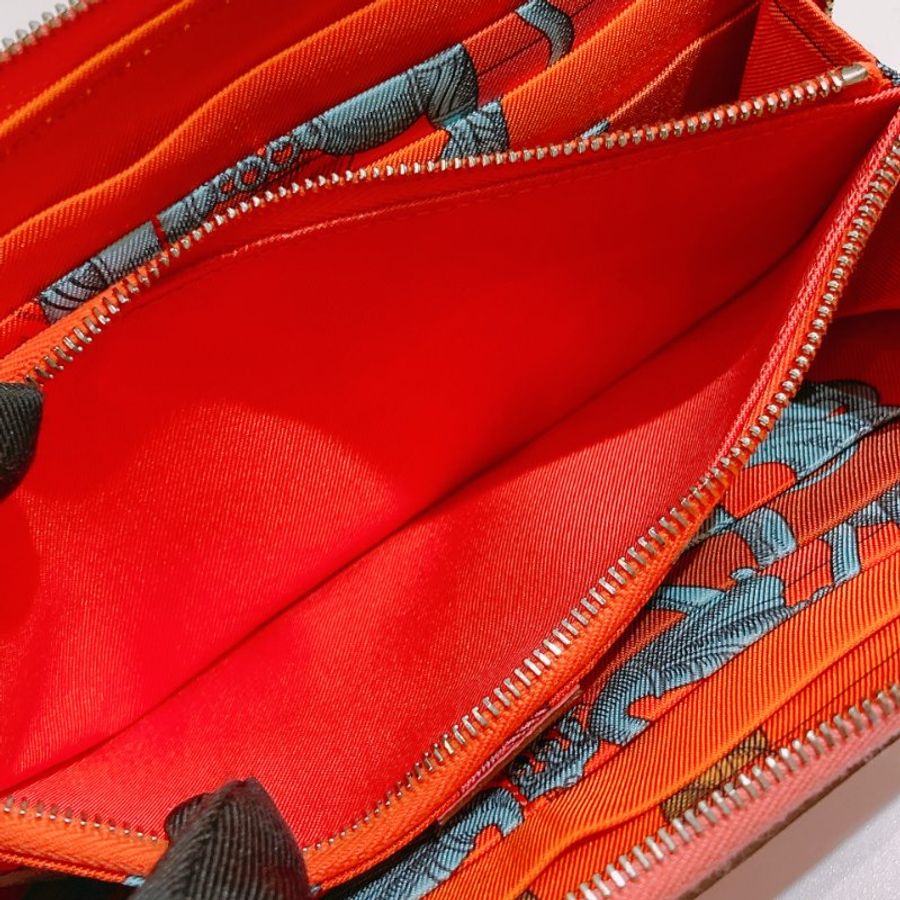 TW4842	Hermes 愛馬仕單色拉鍊長銀包 Silk In Long Wallet Rose Azalee Epsom-15