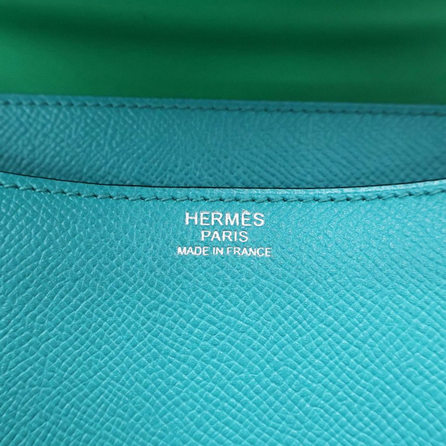孔雀藍/薄荷綠 Epsom牛皮 Constance 24 Verso 康康包 肩背包 A刻【HERMES 愛馬仕】-5