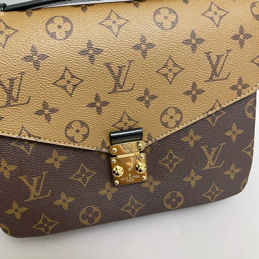 ✨Louis Vuitton路易威登Pochette老花拼色郵差包 芯片，98新成色很好 ❤️正品保障-6