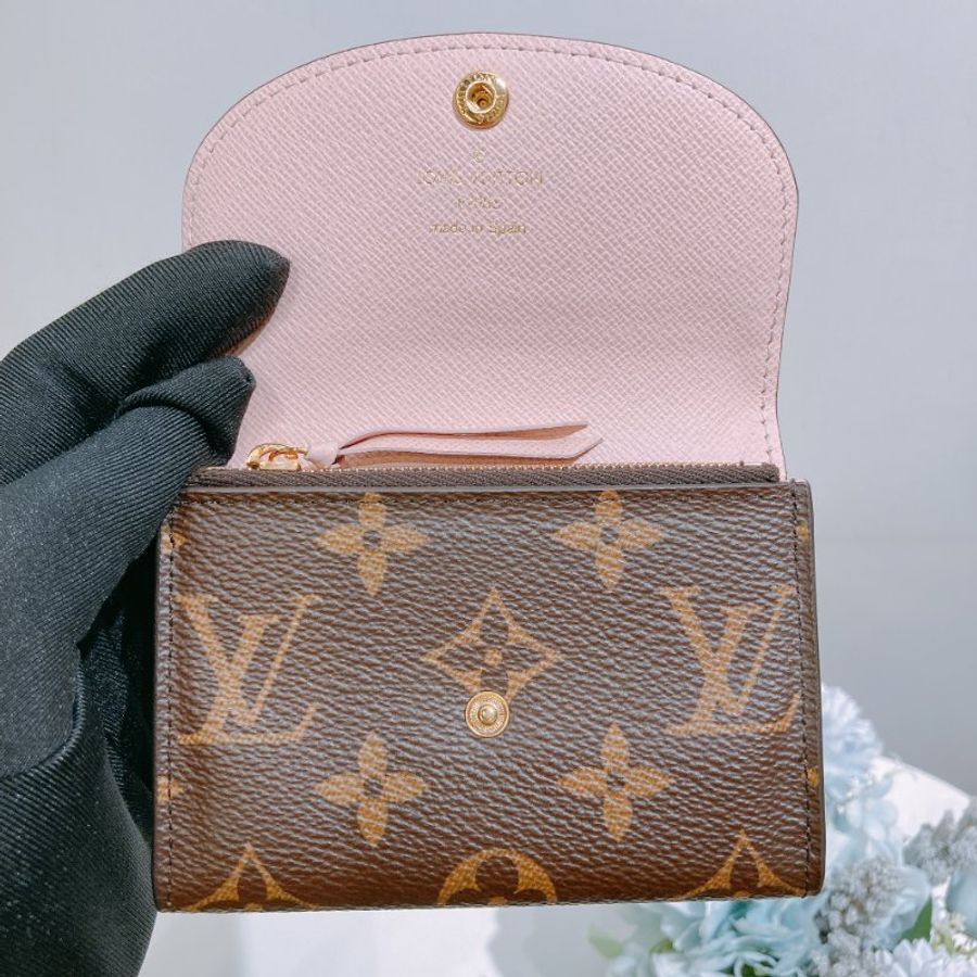 TW4848	Louis Vuitton 路易威登經典花紋零錢包 Rosalie Coin Purse Monogram Canvas Pink-7