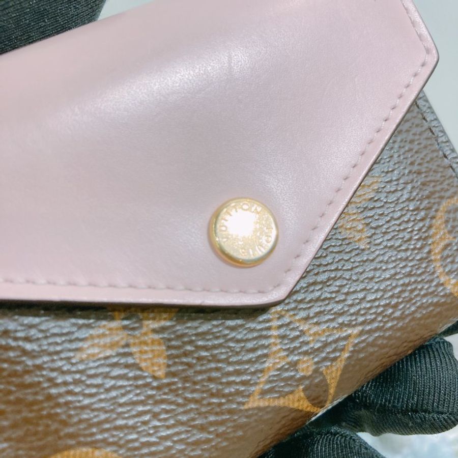 TW4849	Louis Vuitton 路易威登經典花紋銀包 Zoe Short Wallet Monogram Canvas Pink-6