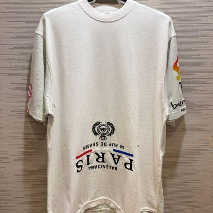💎Han's house精品服飾💎Balenciaga 巴黎世家 刺繡 LOGO 短 T 男女共穿 寬版 男女共穿 現貨 S 現貨 原價27900-0