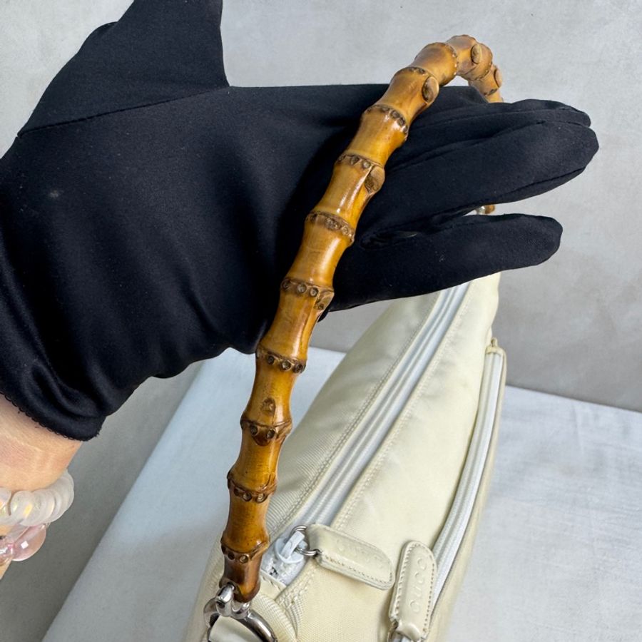 【赫蒂國際精品】 Gucci 米白竹節手提肩背包vintage 二手 中古-20