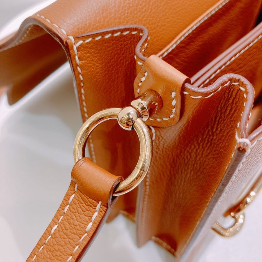 TW4855	Hermes 愛馬仕中號包包 Roulis 23 Evercolor Gold x GHW-20