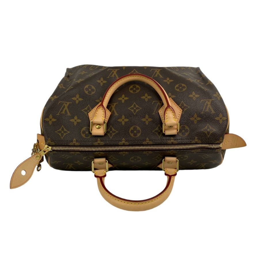 △ LOUIS VUITTON 路易·威登 Brown Coated Canvas Monogram Speedy 30  Handbag 啡色塗層帆布經典花紋手挽袋-267009298-6